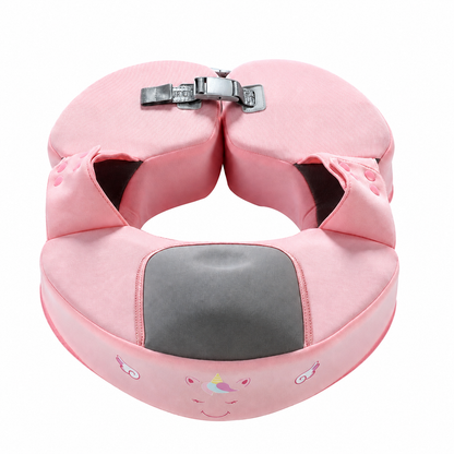 Flotador de Cintura Air-Free Mambobaby con Sombrilla UV – Rosado Unicornio | No Inflable 8-36 Meses