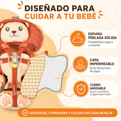 Flotador de Pecho con Sombrilla Bebé - Papá León Amarillo (Mambobaby)