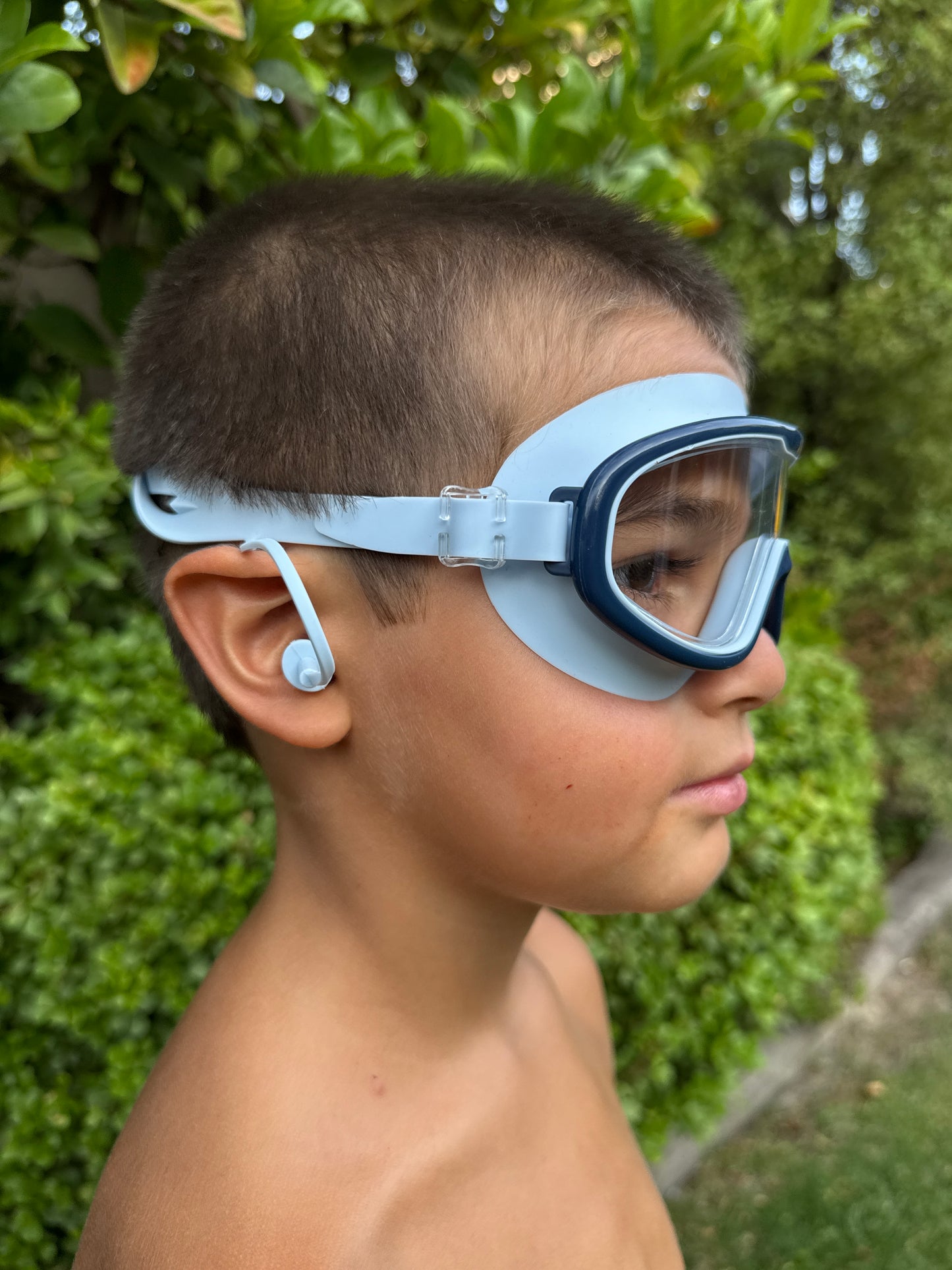 Lentes de Agua con Visión Panorámica y Tapones Integrados