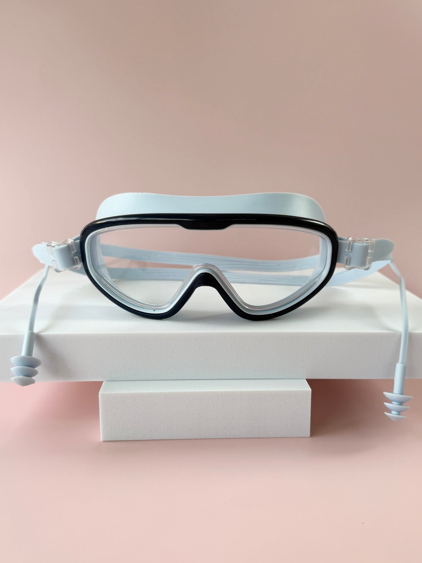 Lentes de Agua con Visión Panorámica y Tapones Integrados