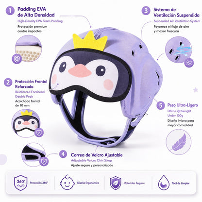 Casco de Seguridad para Bebé Mambobaby | Protector de Cabeza Antigolpes EVA | 6-24 Meses