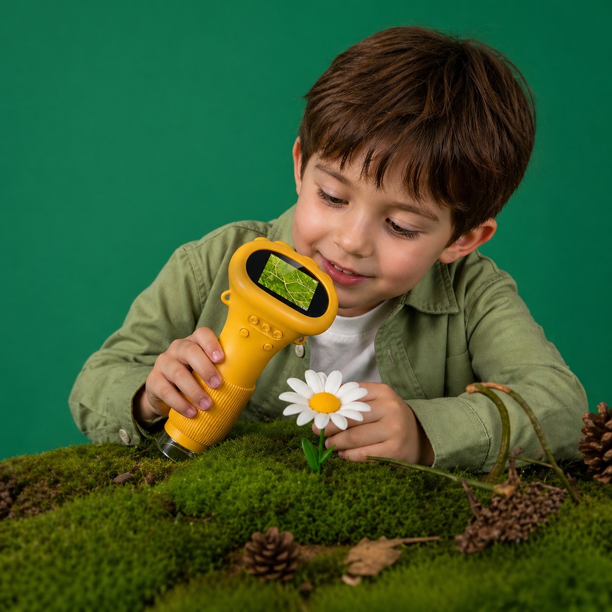 Microscopio Discovery 1000x - Pantalla IPS Color Amarillo