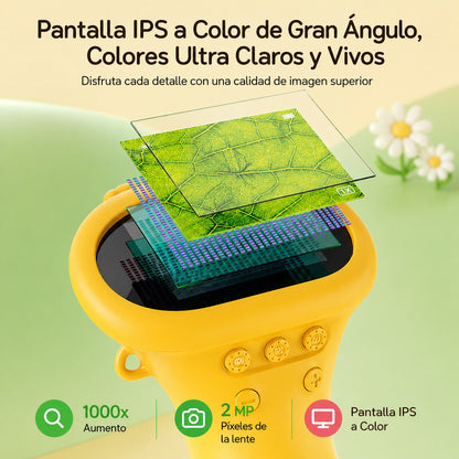 Microscopio Discovery 1000x - Pantalla IPS Color Amarillo