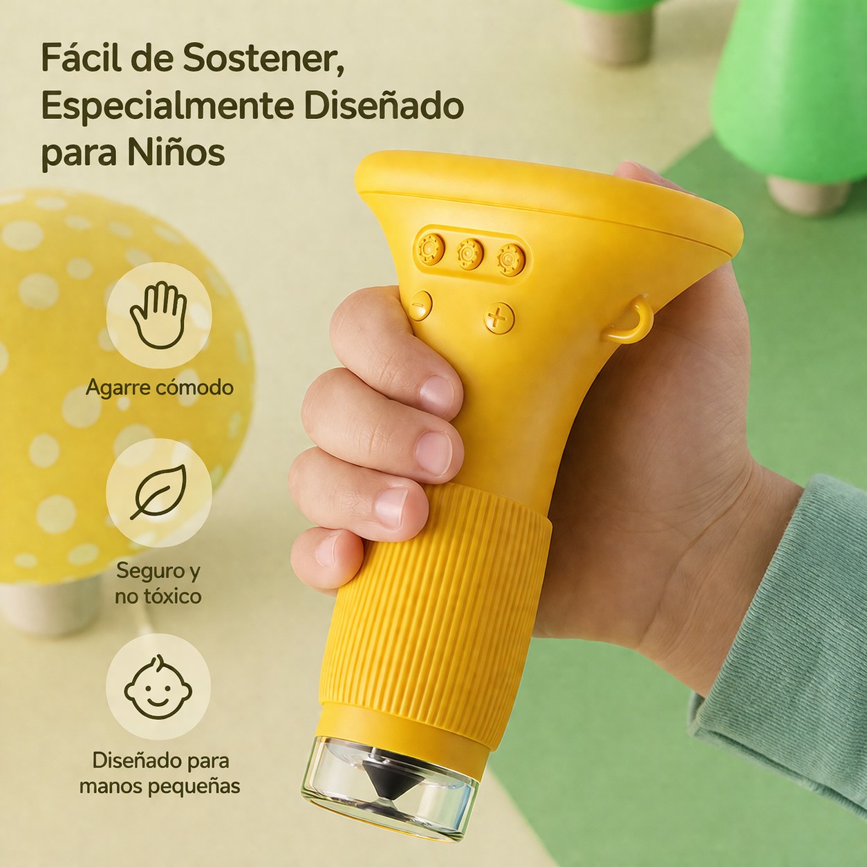 Microscopio Discovery 1000x - Pantalla IPS Color Amarillo