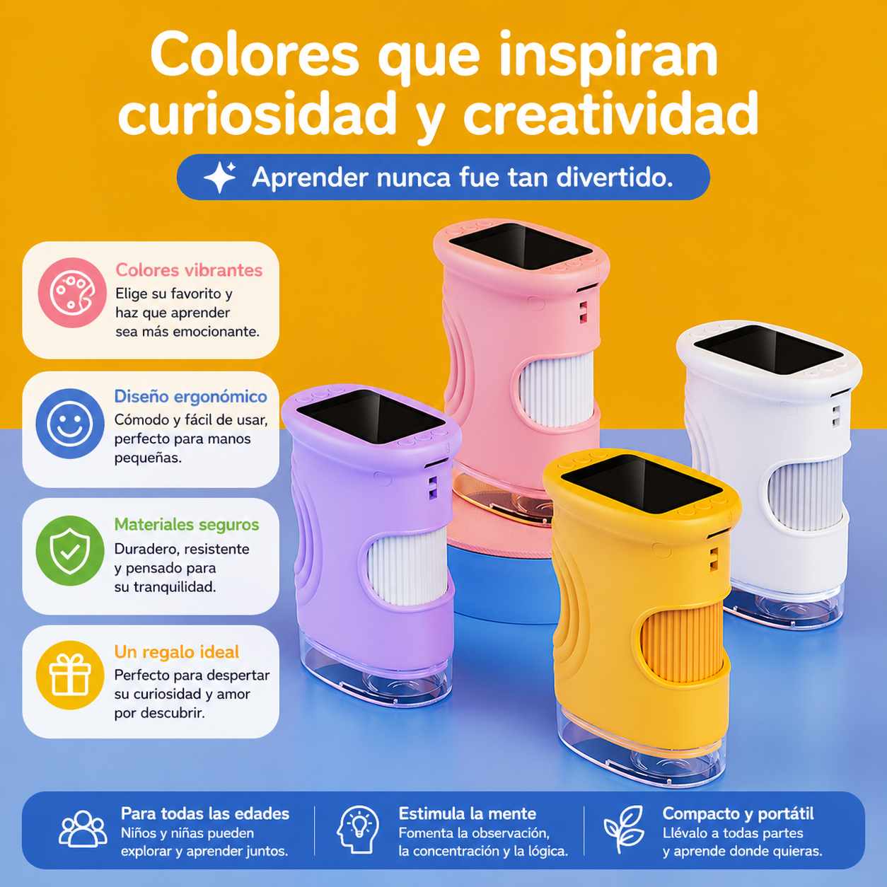 Microscopio Discovery 1080P - Camara HD Rosado