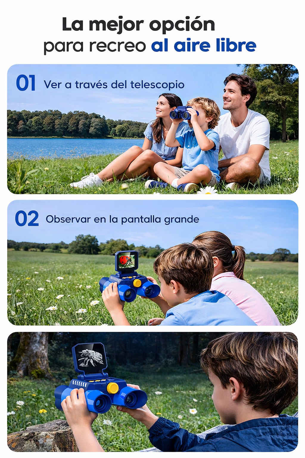Binoculares Discovery Kids - Exploracion al Aire Libre Azul
