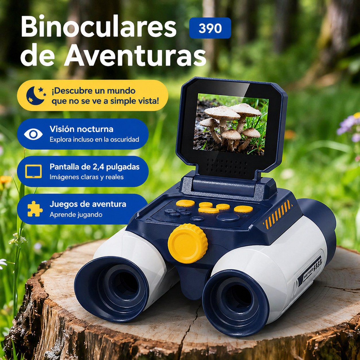 Binoculares Discovery Kids - Exploracion al Aire Libre Blanco