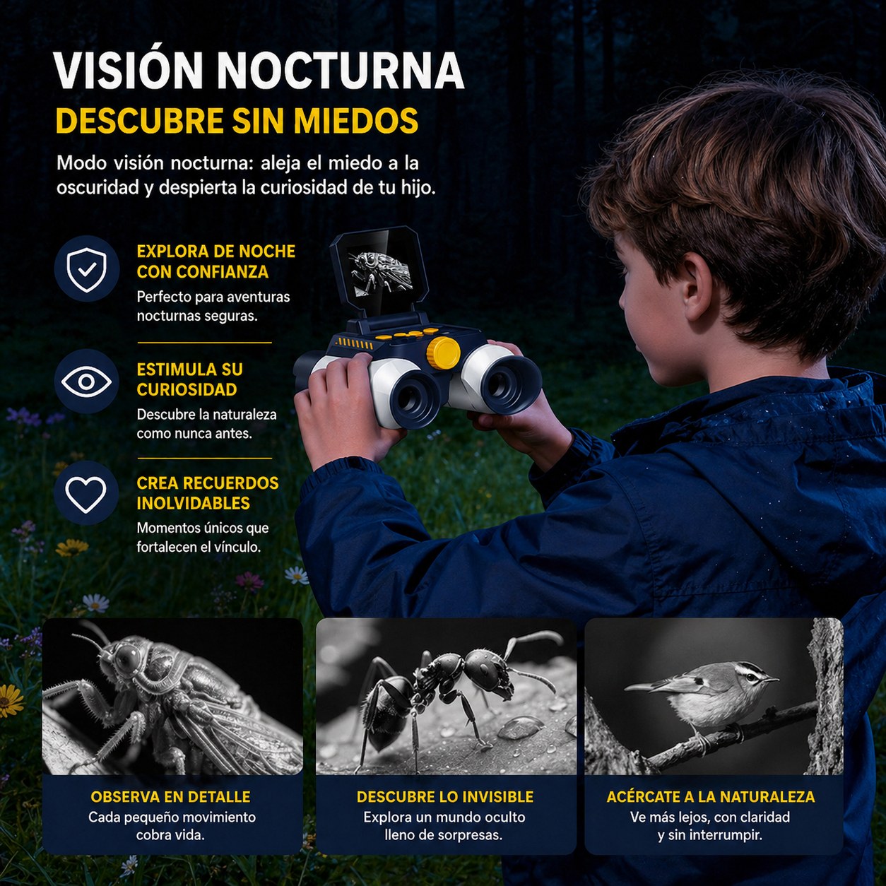 Binoculares Discovery Kids - Exploracion al Aire Libre Blanco