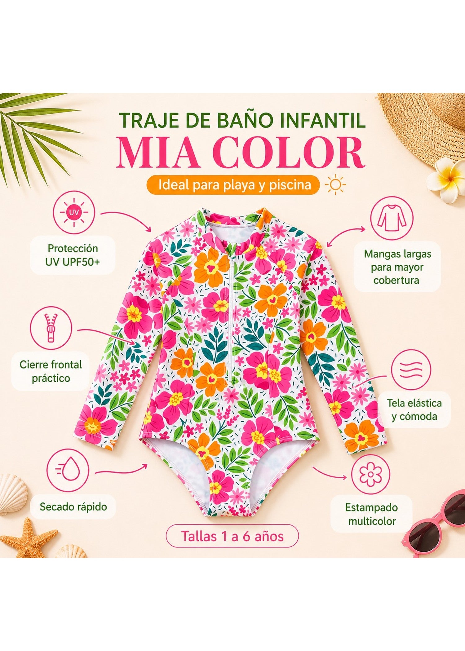Mambokids Traje de Bano Mia Color 02