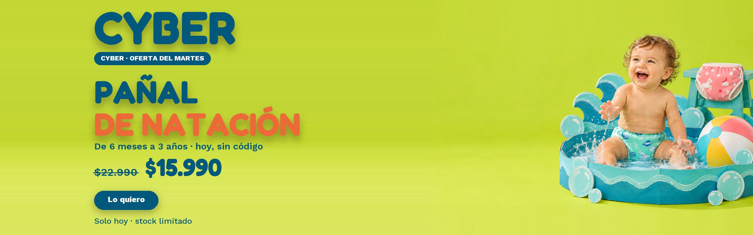 Cyber MamboKids, oferta del martes: pañal de natación reutilizable. Solo hoy, sin código.