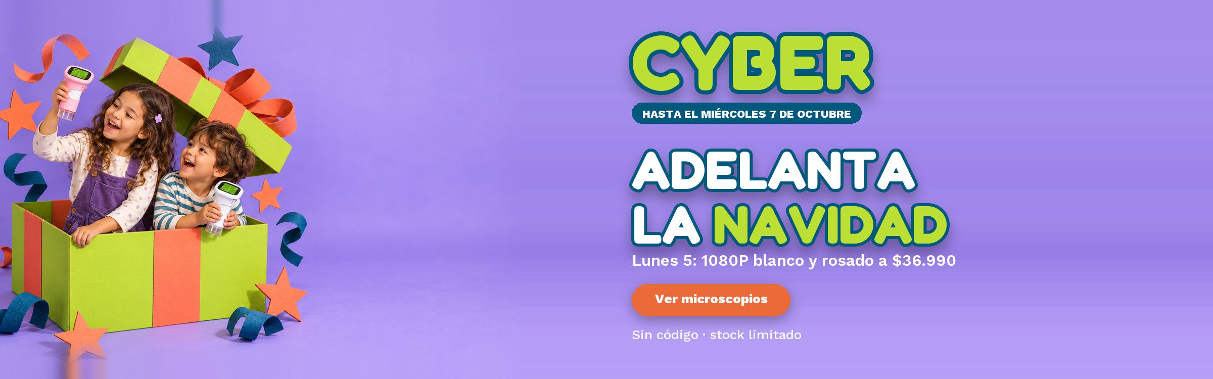 Cyber MamboKids: adelanta la Navidad con los microscopios en blanco, rosado y café. Ver microscopios.