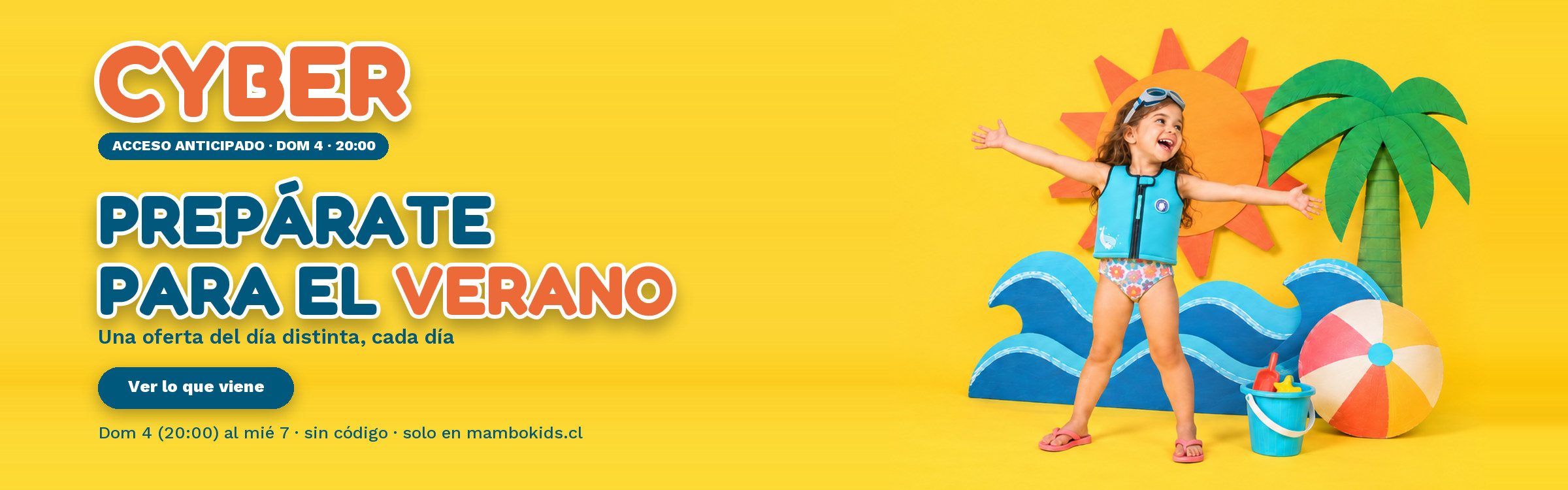 Se viene el Cyber MamboKids: domingo 4 de octubre a las 20:00. Prepárate para el verano.